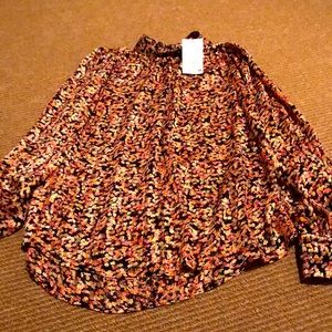 H&M silk blouse. On trend colors! NWT